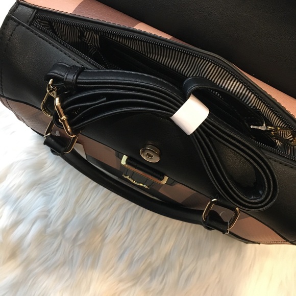 Vegan Leather The Doctor Style Plaid Handbag - Picture 9 of 12